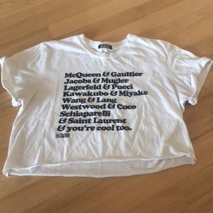 Designers Names Cropped Tee